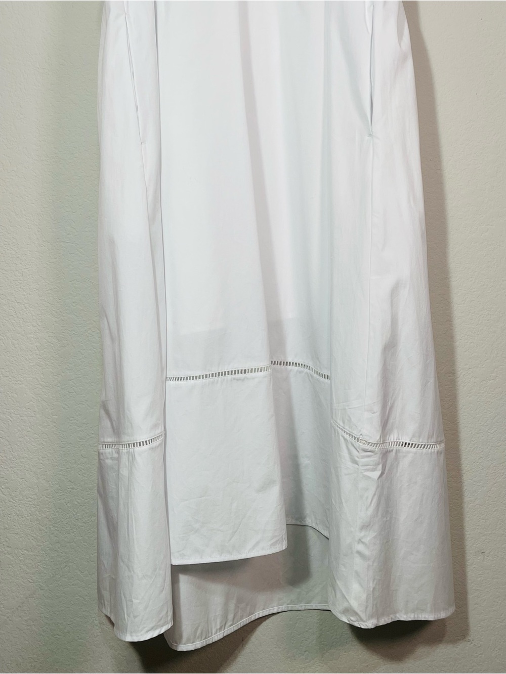 Madewell NWT Poplin Splitneck Midi Shirtdress Size Small in White - Picture 8 of 16